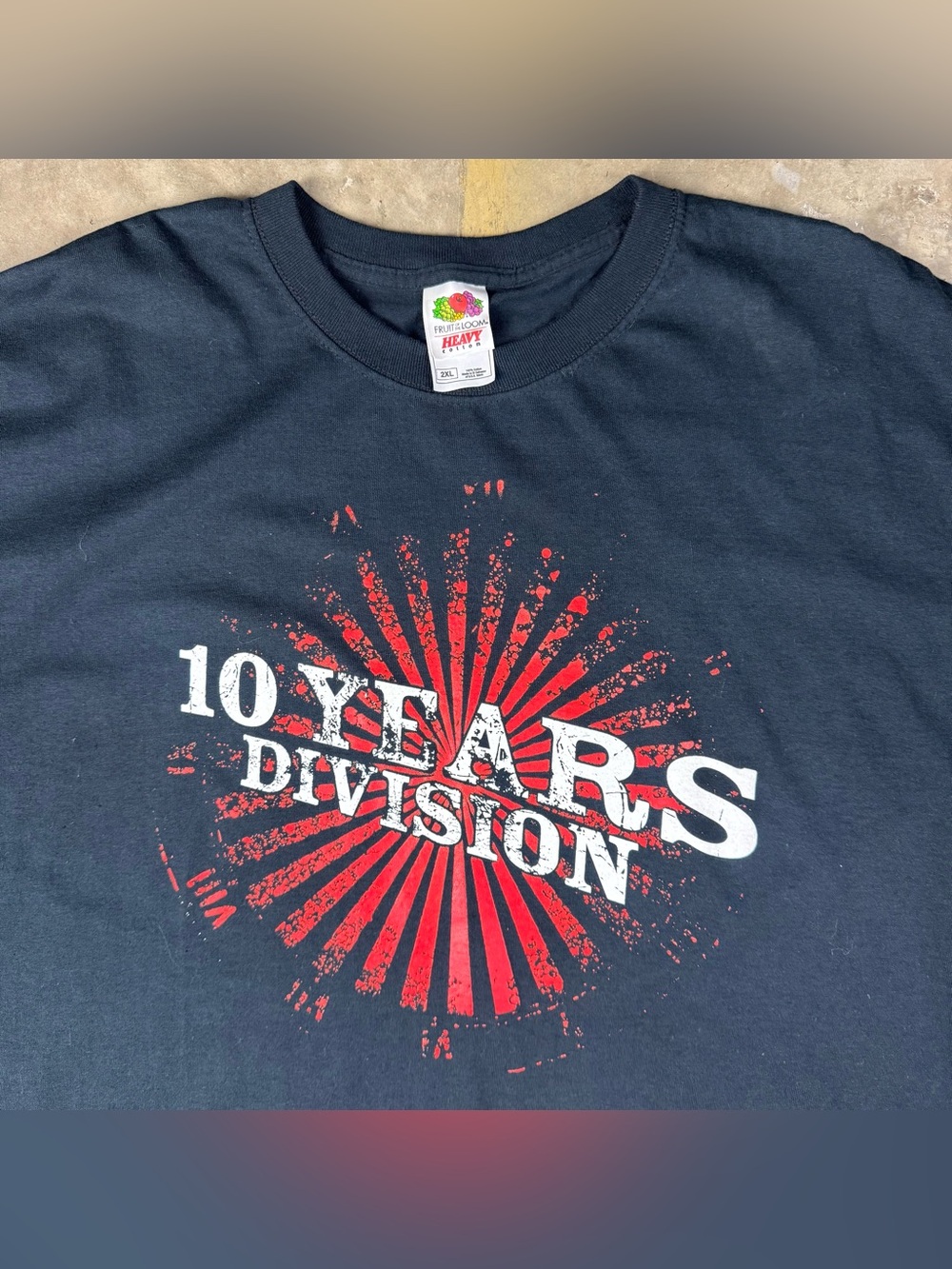 10 Years T-Shirt Size XXL Fruit of the Loom Division 2008 Alternative Grunge Tee